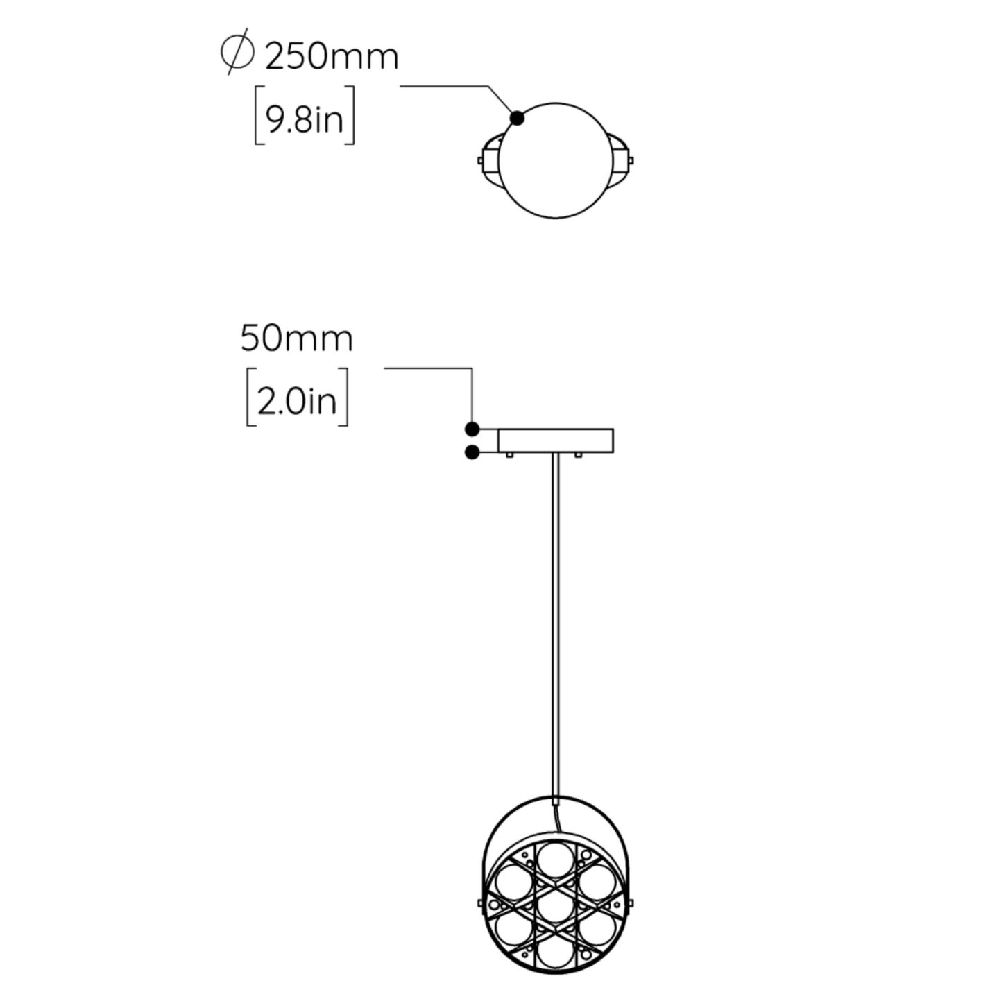 Surgeon Pendant 300 Surface Canopy Aged Brass